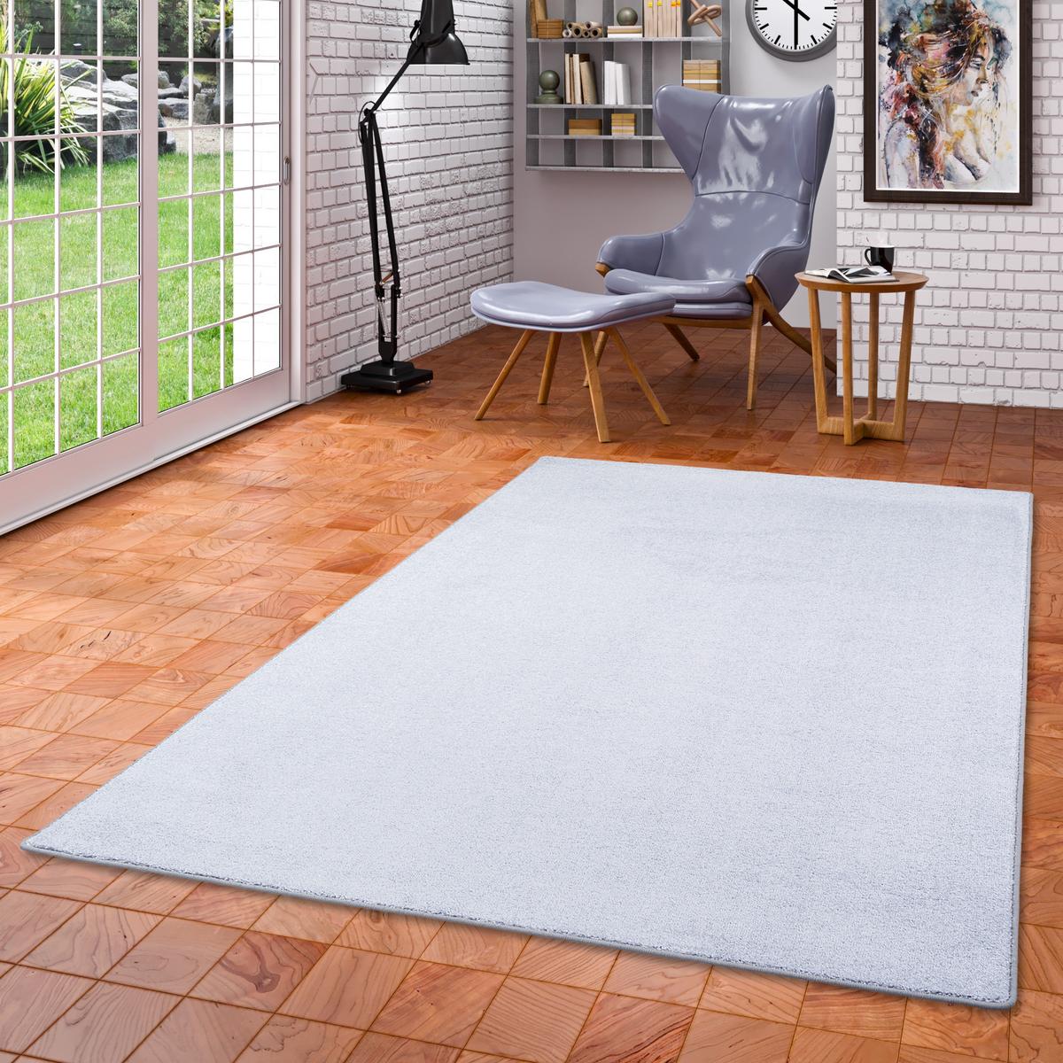 LUXUS SOFT VELOURS TEPPICH SHINE - Silberfarben, Textil (140/200cm) - Snapstyle