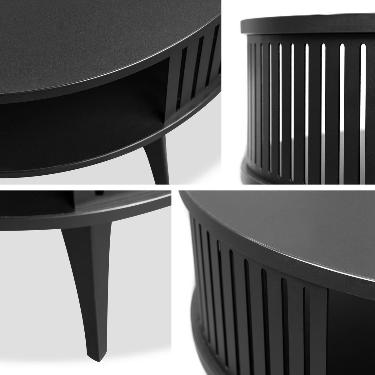 COUCHTISCH Roenni - Multicolor/Schwarz, Holzwerkstoff/Metall (75/75/44cm) - MIRJAN24