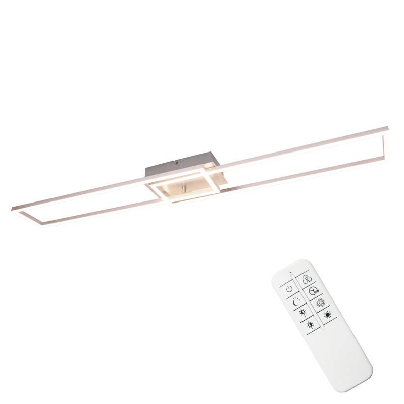 LED-DECKENLEUCHTE Lusk 18.5/102.5/7.3cm - Silberfarben, Metall (102.5/18.5/7.3cm) - Nettlife
