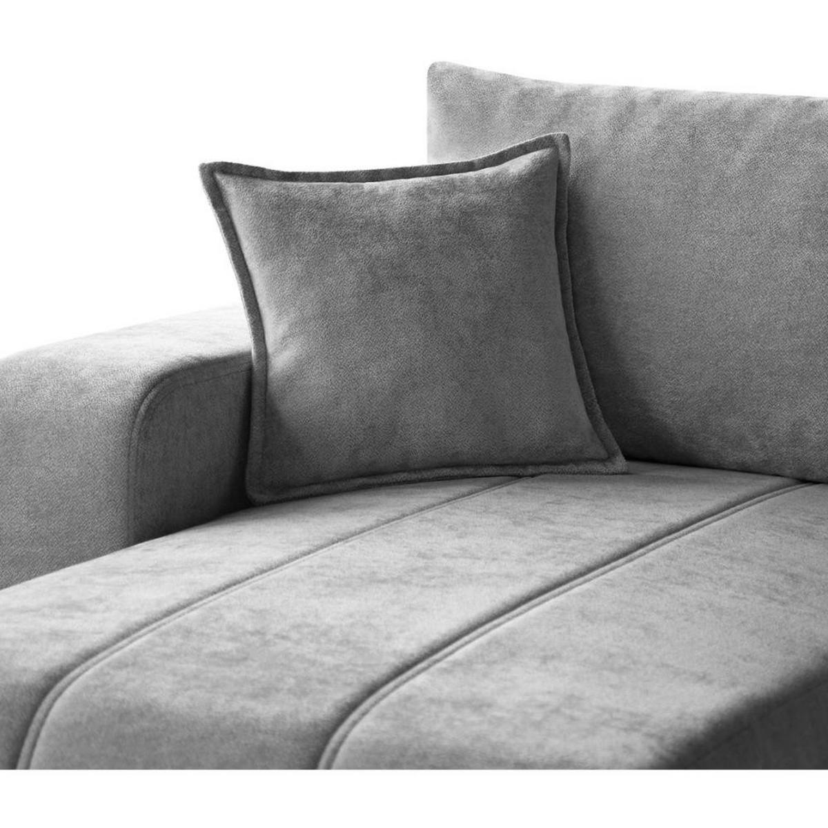 ECKSCHLAFSOFA Mori graphit - Graphitfarben/Schwarz, Kunststoff/Textil (250/155cm) - Beautysofa