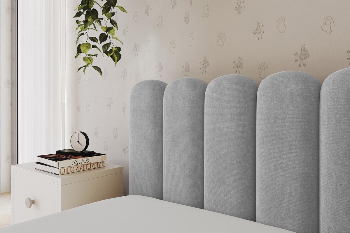 EINZELLBETT Jugendbett mit Bettkasten und Matratze H3/H4, Rechts - HUGY 100x200 Grau - Hellgrau, Holzwerkstoff/Textil (100/200cm) - ALTDECOR