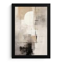POSTER MIT RAHMEN Abstrakt - Kunst - Grau Poster 20x30 cm - Hellgrau, Papier (20/30cm) - MuchoWow
