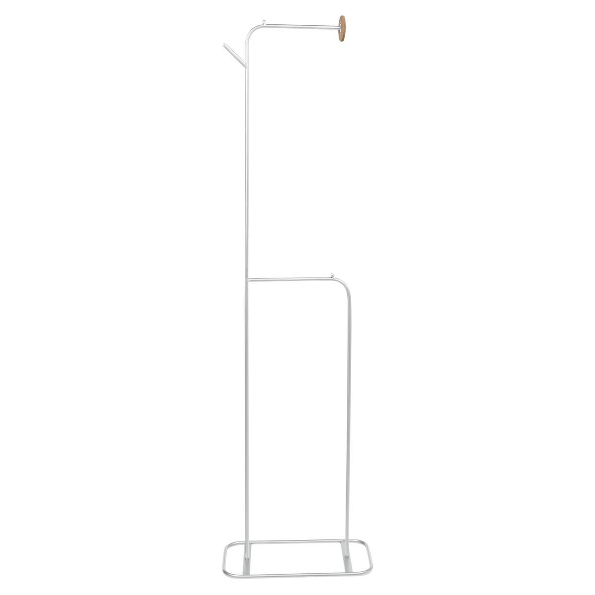 GARDEROBENSTÄNDER Silber Eureka - Silberfarben, Metall (48/171/30cm) - Beliani