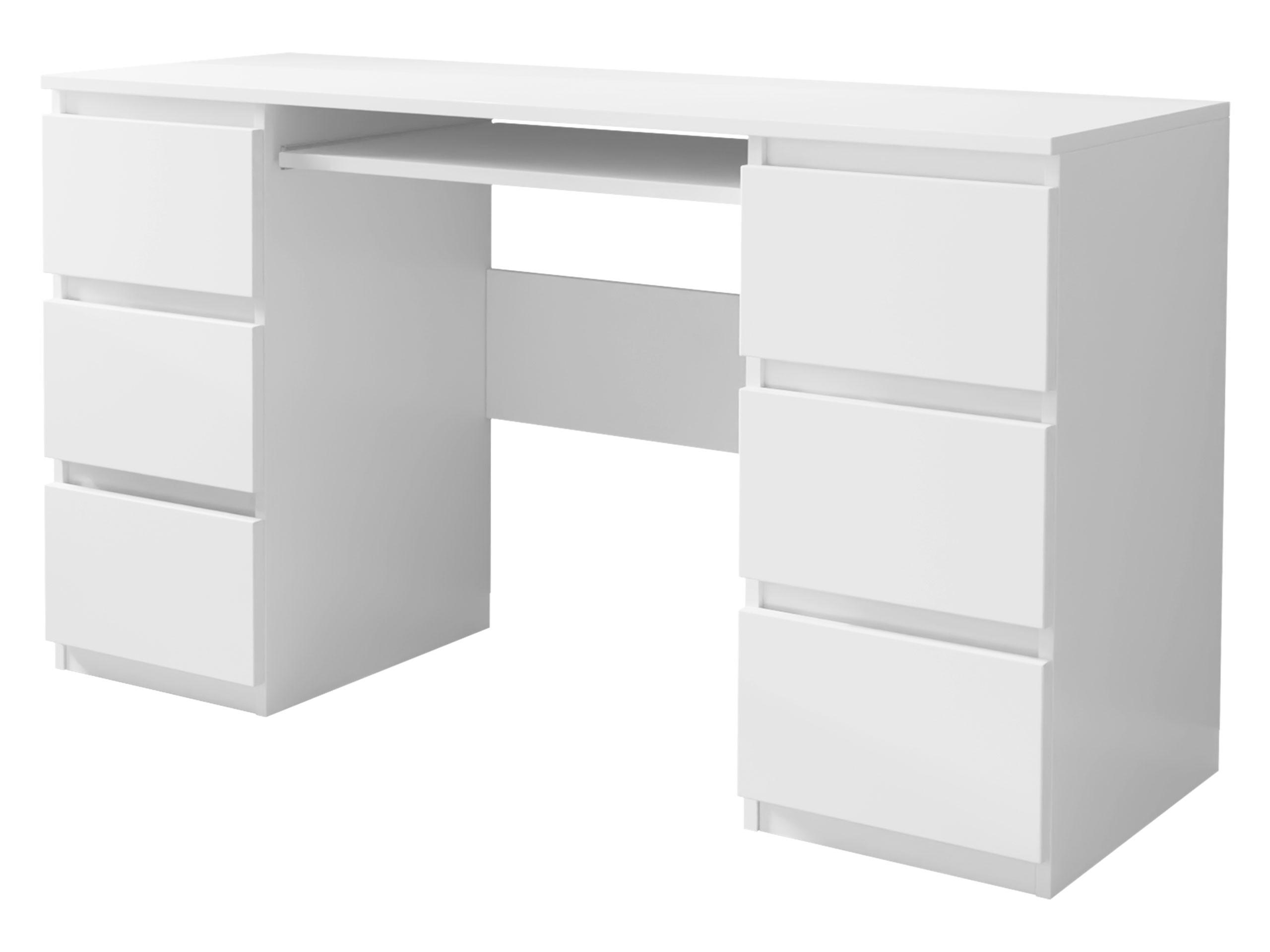 SCHREIBTISCH Kuba - Weiß, Holzwerkstoff (130/51/76cm) - MIRJAN24