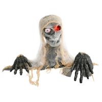 HALLOWEEN Dekoration Einäugige Mumie, Krabbelnde Mumie mit Rot Leuchtende Augen - Multicolor, Kunststoff (18/35/55cm) - HOMCOM