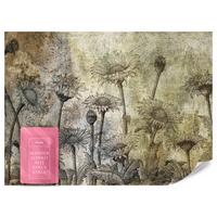 FOTOTAPETE Abstrakte Sonnenblumen Beton Retro 200x140 - Beige/Braun, Papier (200/140cm) - Muralo