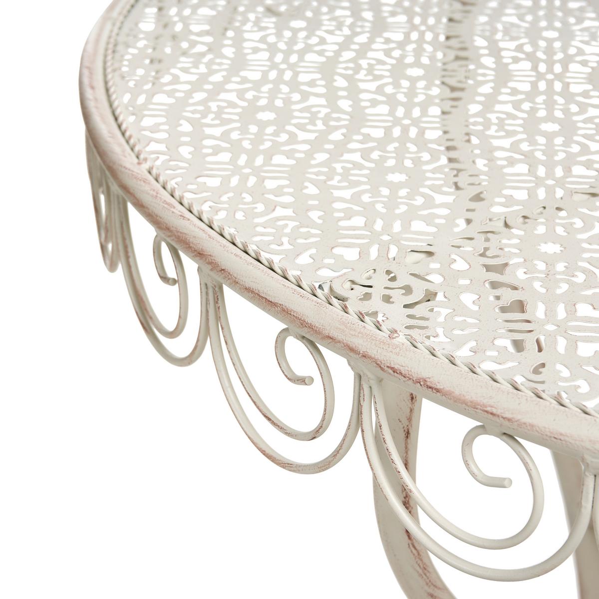 BISTROTISCH 80/36 cm Metall Hellbeige Juina - Beige, Metall (80/36/75cm) - Beliani