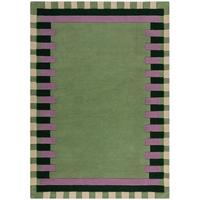 WOLLTEPPICH WENSUM, geometrisch, Grün-Lila, 120 x 170 cm - Grün, Textil (170/120cm) - KADIMA DESIGN