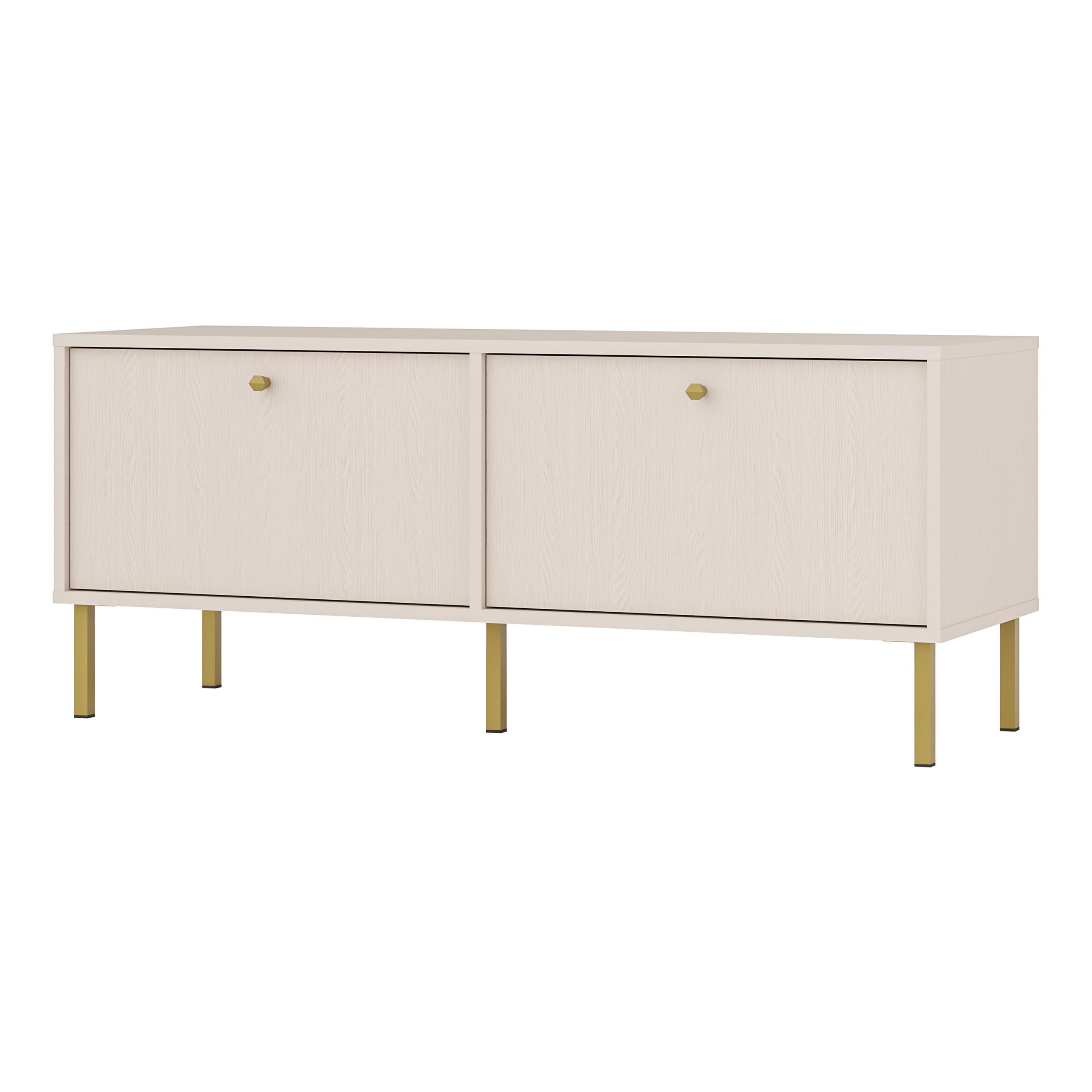 LOWBOARD TORINO 120,6x40,8x50 cm mit 2 Schubladen und 2 Türen Beige - Beige, Holzwerkstoff (120.6/50/40.8cm) - MASSENO
