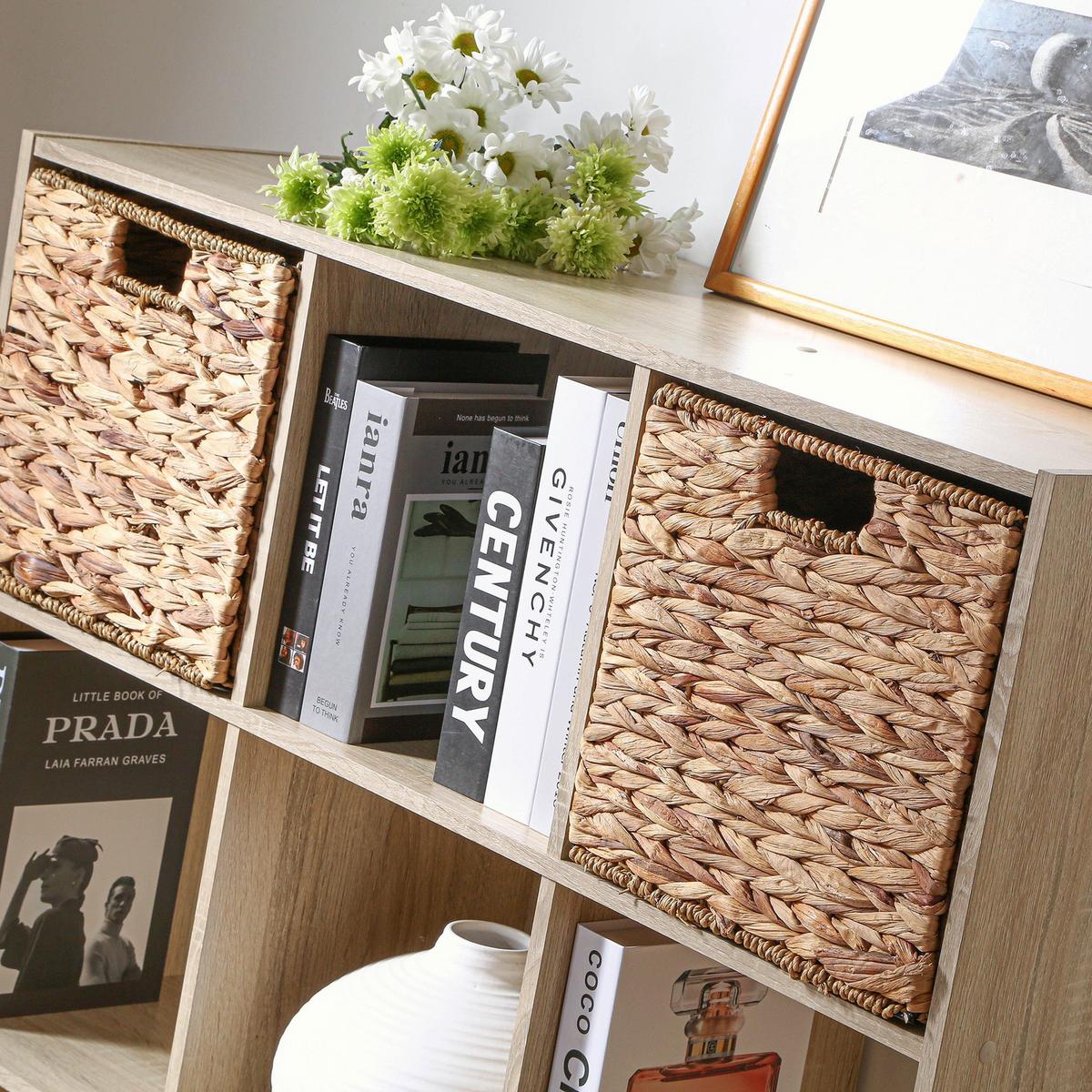 REGAL mit 9 Fächern - Eschefarben, Holzwerkstoff (29.5/92.5/32cm) - Calicosy