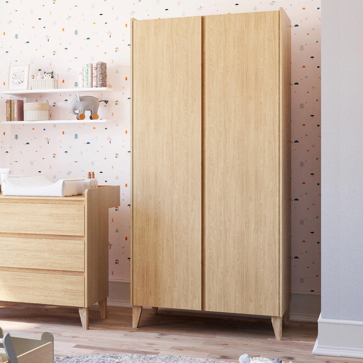SCHRANK 2 Türen Muve Holz - Braun, Holzwerkstoff (94/204/60cm) - Petits-meubles