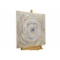 ACRYLBILD HANDGEMALT 80/80 cm - Beige, Holz/Textil (80/80cm) - KUNSTLOFT