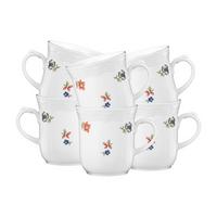 HENKELBECHER Sonate Nostalgie weiß 290 ml 6er Set - Weiß, Keramik (0.29L) - Seltmann Weiden