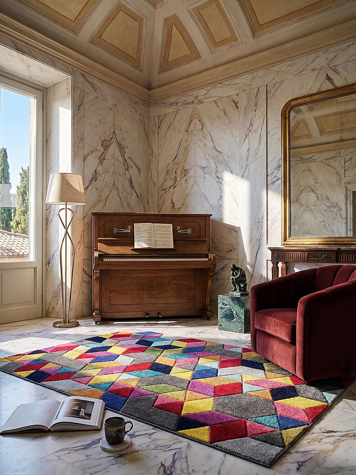 TEPPICH MEON, geometrisch, aus Polypropylen, Bunt, 200 x 290 cm - Multicolor, Textil (290/200cm) - KADIMA DESIGN