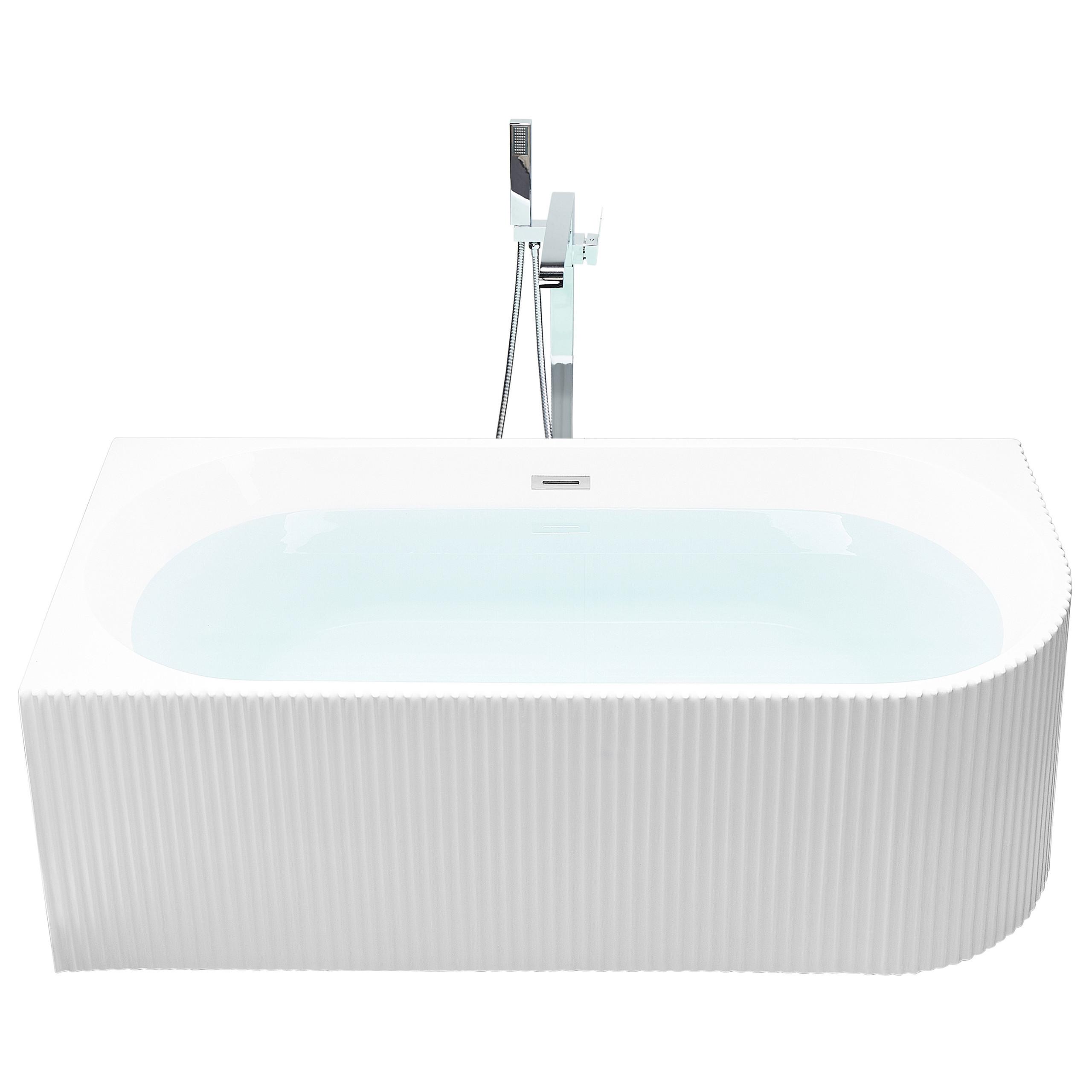 ECKBADEWANNE 80x169x59 cm weiß Gocta - Weiß, Kunststoff (80/59/169cm) - Beliani
