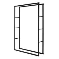 KAMINHOLZREGAL 100x150x25 cm rechteckig Schwarz aus Metall Innen/Außen - Schwarz, Metall (25/150/100cm) - ML-DESIGN