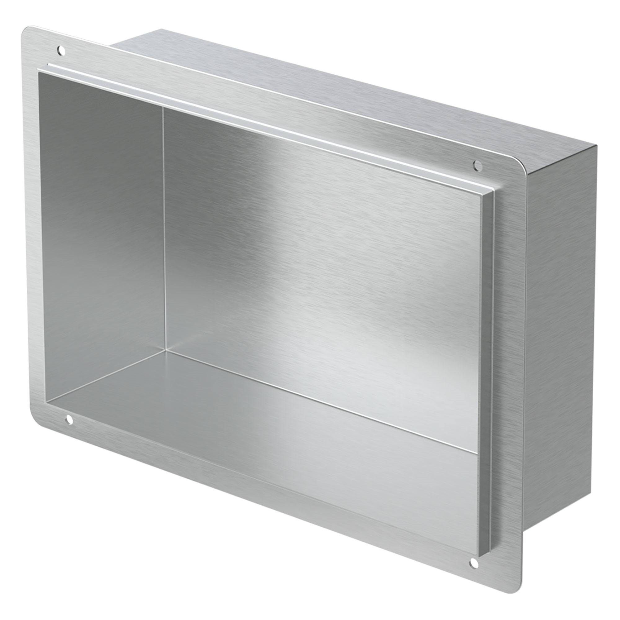 DUSCHNISCHE Silber 30/20 cm - Silberfarben, Metall (30/20/10cm) - LuxeBath