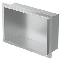 DUSCHNISCHE Silber 30/20 cm - Silberfarben, Metall (30/20/10cm) - LuxeBath