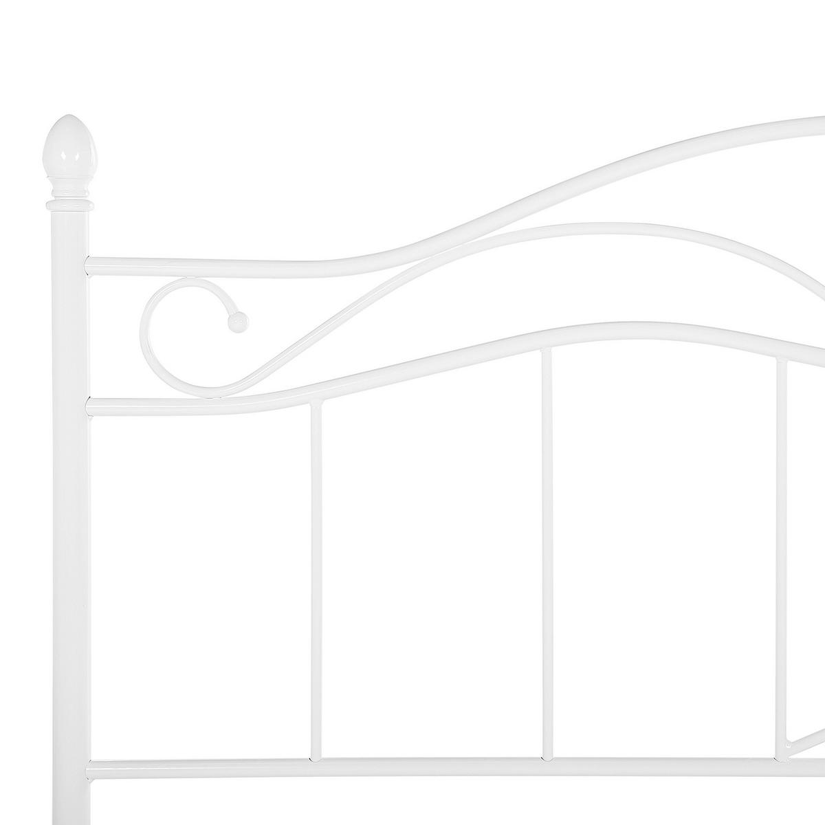 METALLBETT 160/200cm Weiß Antlia - Weiß, Metall (160/200cm) - Beliani