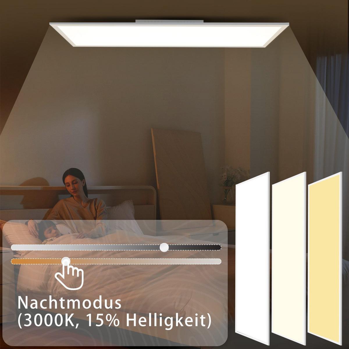LED-DECKENLEUCHTE Landshut 100/25/4.5 cm - Weiß, Metall (100/25/4.5cm) - Nettlife
