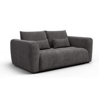 SOFA SORENO 3-Sitzer, dunkelgrau - Dunkelgrau/Schwarz, Holz/Textil (214/94/114cm) - Wozimo