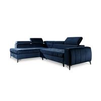 ECKSOFA Schlafsofa Agnesa In Salvador - Dunkelblau, Holzwerkstoff/Textil (275/200cm) - Fun Möbel