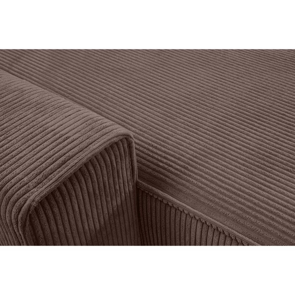 WOHNLANDSCHAFT Hektor U mit Schlaffunktion braun - Schwarz/Braun, Kunststoff/Textil (377/94/152cm) - Beautysofa