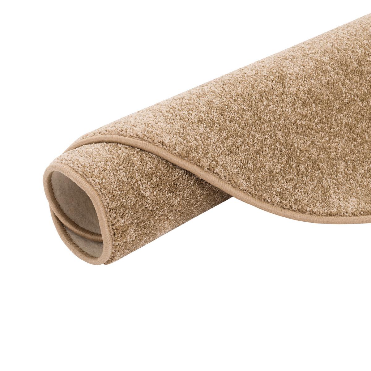HOCHFLOR VELOURS TEPPICH LUNA RUND - Cognac, Textil (160/160cm) - Snapstyle