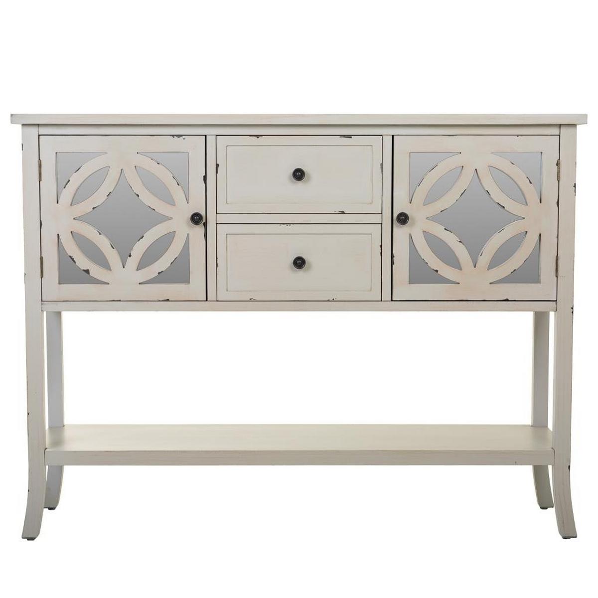 SIDEBOARD aus Holz 121x37x91 cm - Grau, Holz (121/91/37cm) - Wanderlust