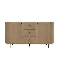 KOMMODE BOLLA 164,4/85,4/42,3cm mit 3 Schubladen 2 Türen Eichefarben - Eichefarben, Holzwerkstoff (164.4/85.4/42.3cm) - MASSENO