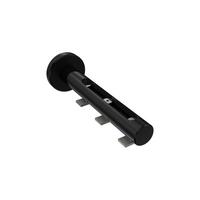 TRÄGER FÜR GARDINENSTANGEN INNENLAUF 20 mm Ø, Siteno Langloch 1 bis 3-läufig, Schwarz - Schwarz, Metall (13/4/4cm) - INTERDECO