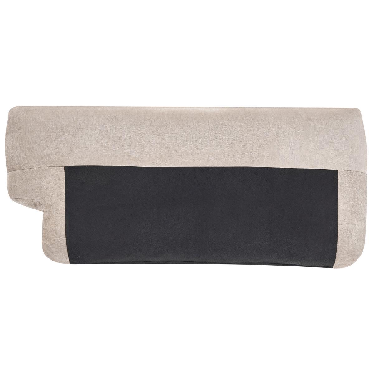 3-SITZER-SOFA Chenillegewebe Beige Skaro - Beige/Schwarz, Textil (214/87/89cm) - Beliani