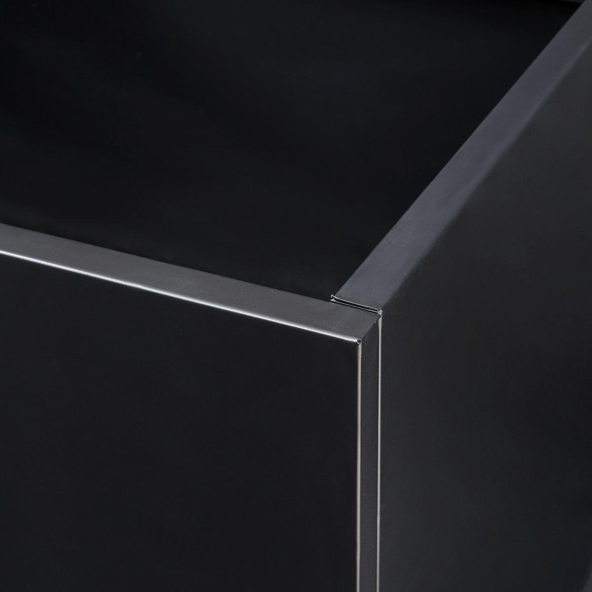 PFLANZKÜBEL Vaargel - Schwarz, Metall (60/60/60cm) - casa.pro