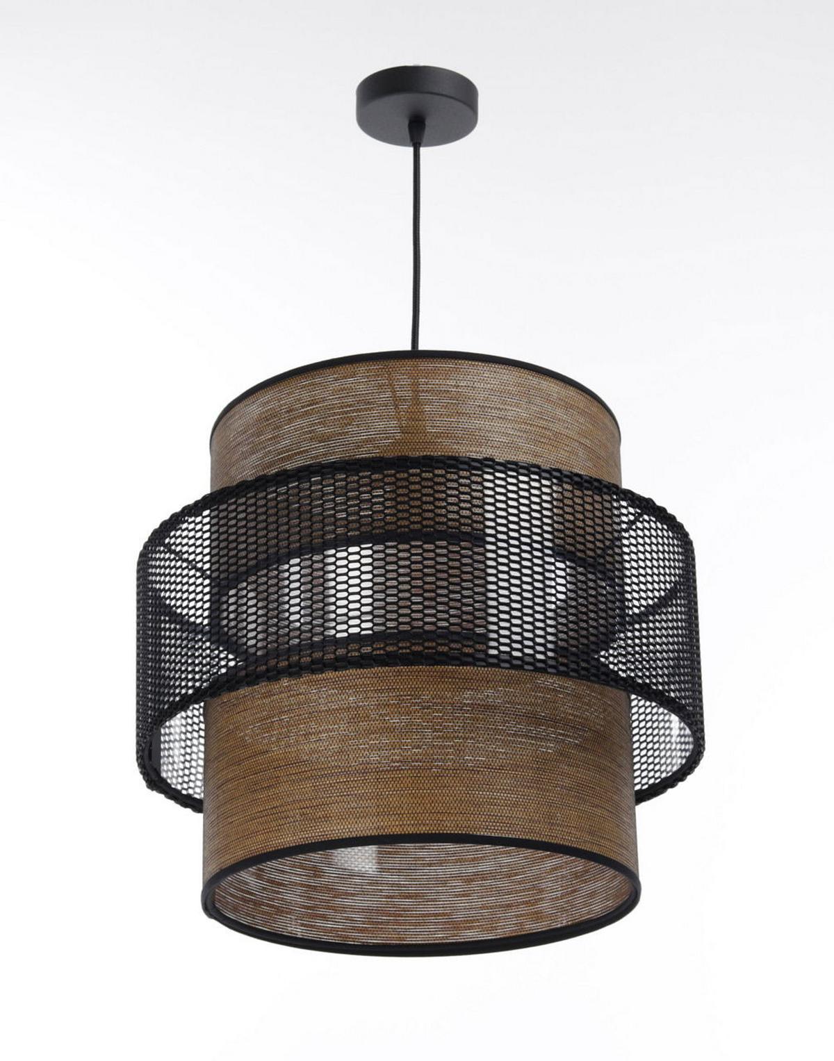 HÄNGELEUCHTE Schwarz 40/35 cm - Braun, Kunststoff (40/1/35cm) - ONZENO