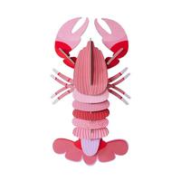 WANDDEKO Papier-Hummer 15/61 cm - Multicolor, Wellpappe (15/61/23cm) - Studio Roof