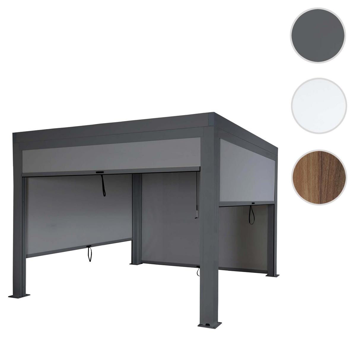 PERGOLA MIT SEITENWAND Anthrazit - Anthrazit, Metall (400/220/300cm) - MCW