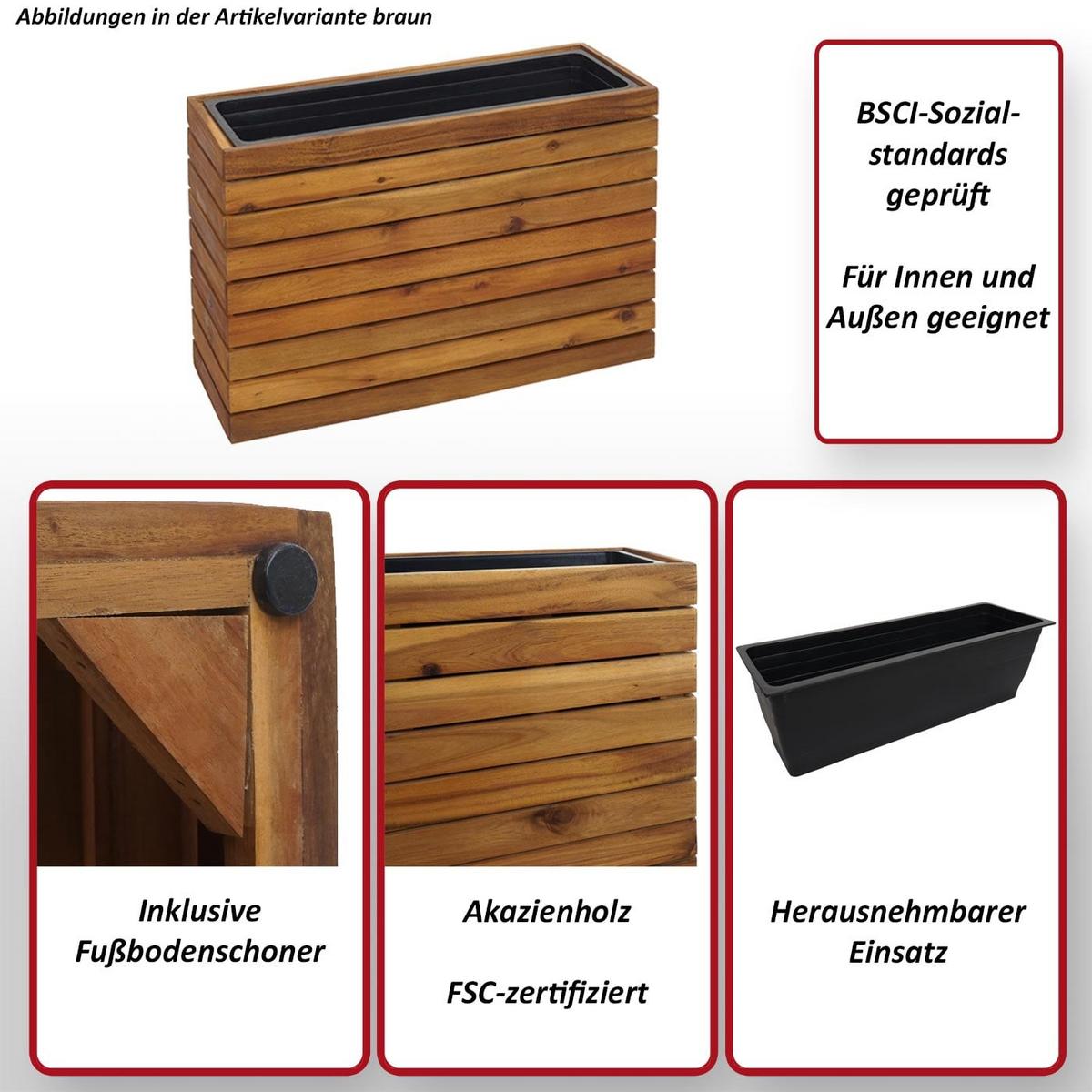 PFLANZKASTEN Hellbraun - Hellbraun, Holz (63/41/23cm) - MCW