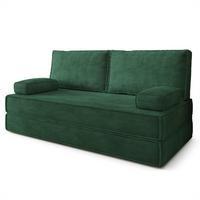 BETTSOFA SILAR aus Schaumstoff Kordstoff Grün Schlaffunktion - Grün, Textil (170/86/80cm) - MASSENO