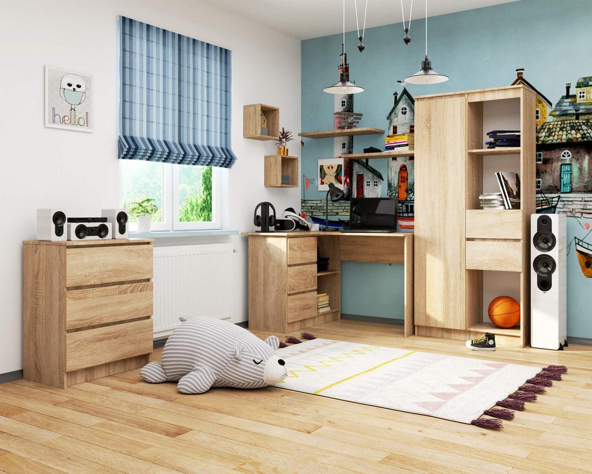 SCHREIBTISCH Eiche Sonoma 77/124/85 - Sonoma Eiche, Holzwerkstoff (155/85/77cm) - RAUMHIRSCH FURNITURE