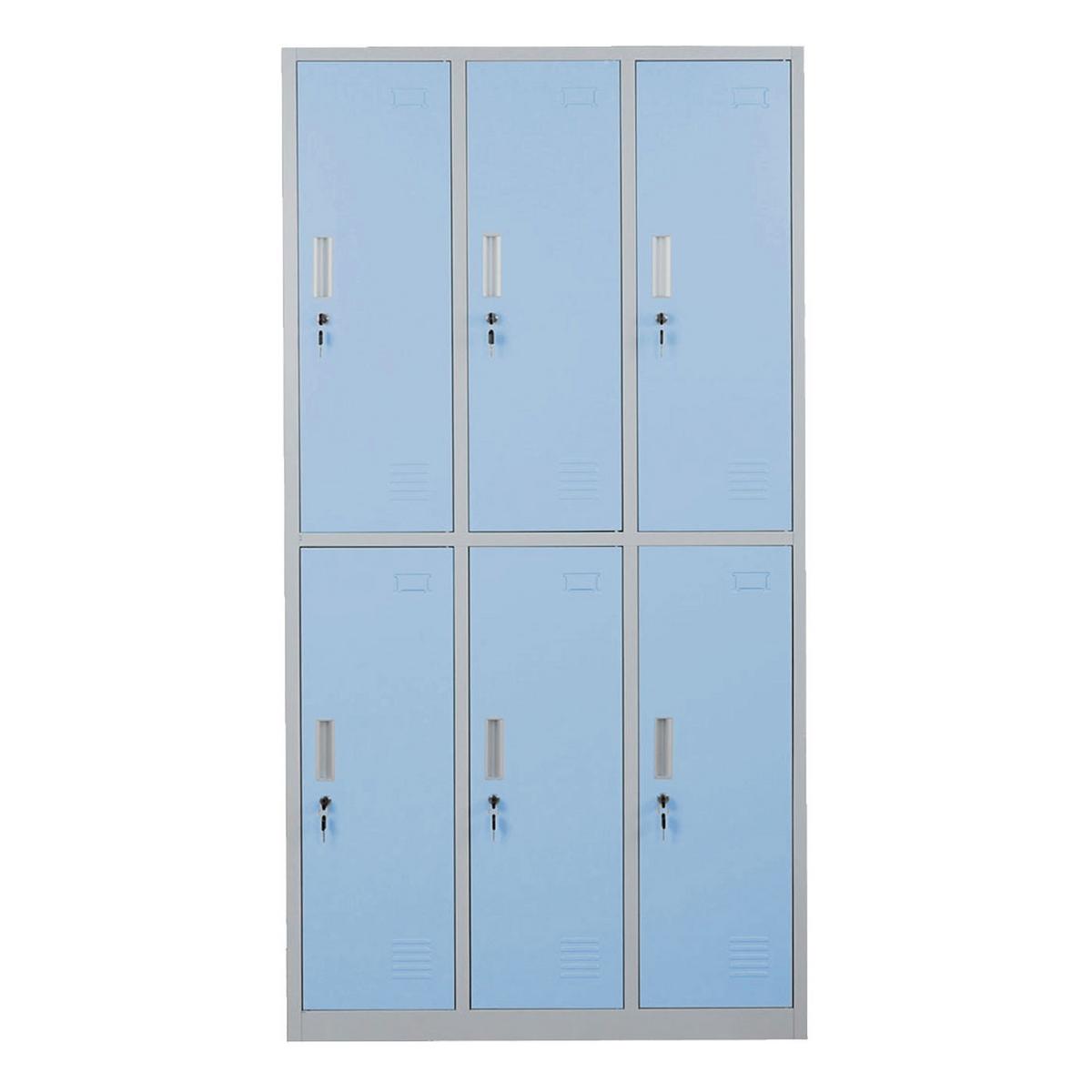 SCHLIESSFACH Blau - Blau, Metall (90/180/50cm) - MCW