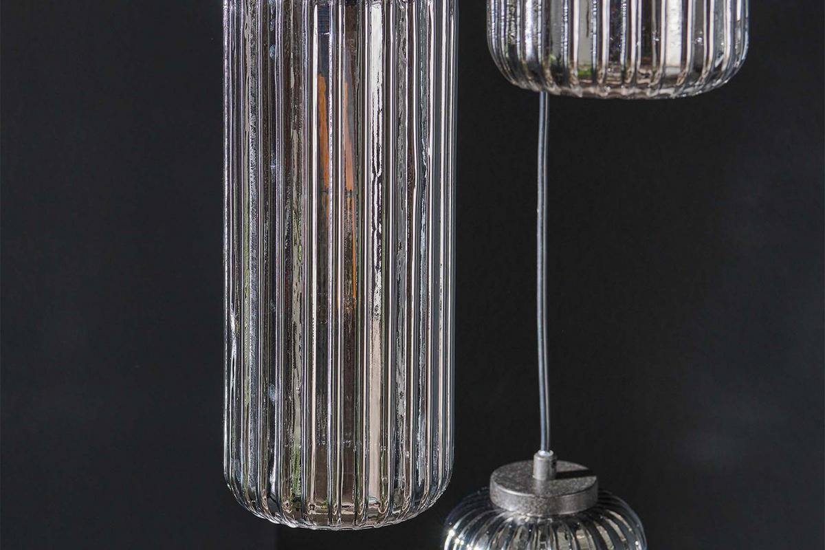 HÄNGELAMPE CARTOLA Schwarz Glas - Schwarz, Glas (45/45/180cm) - KAWOLA