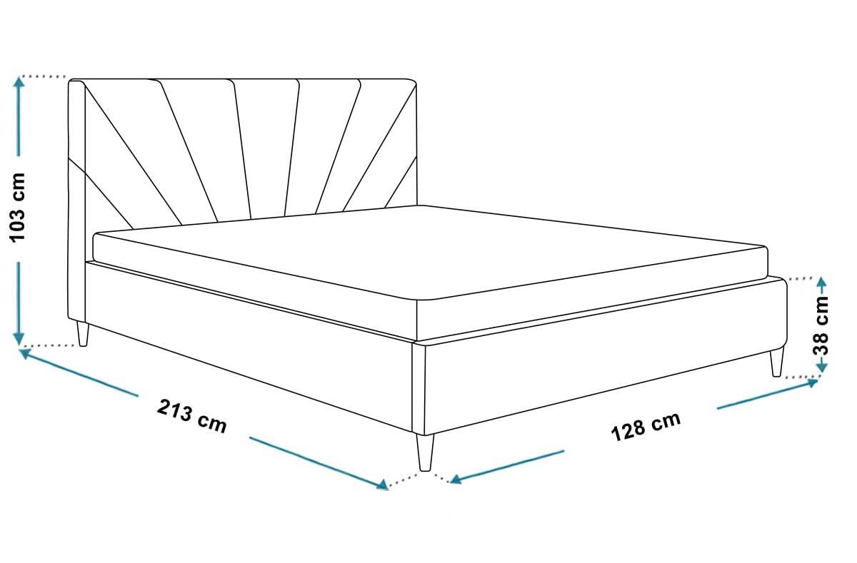 POLSTERBETT LUX Denver mit Kopfteil, 120 x 200 cm, Doppelbett mit Lattenrost aus Holz, Velourstoff Dunkelgrau, Füße in Farbe: Braun - Dunkelgrau, Holz/Textil (120/200cm) - Alpi-Möbel