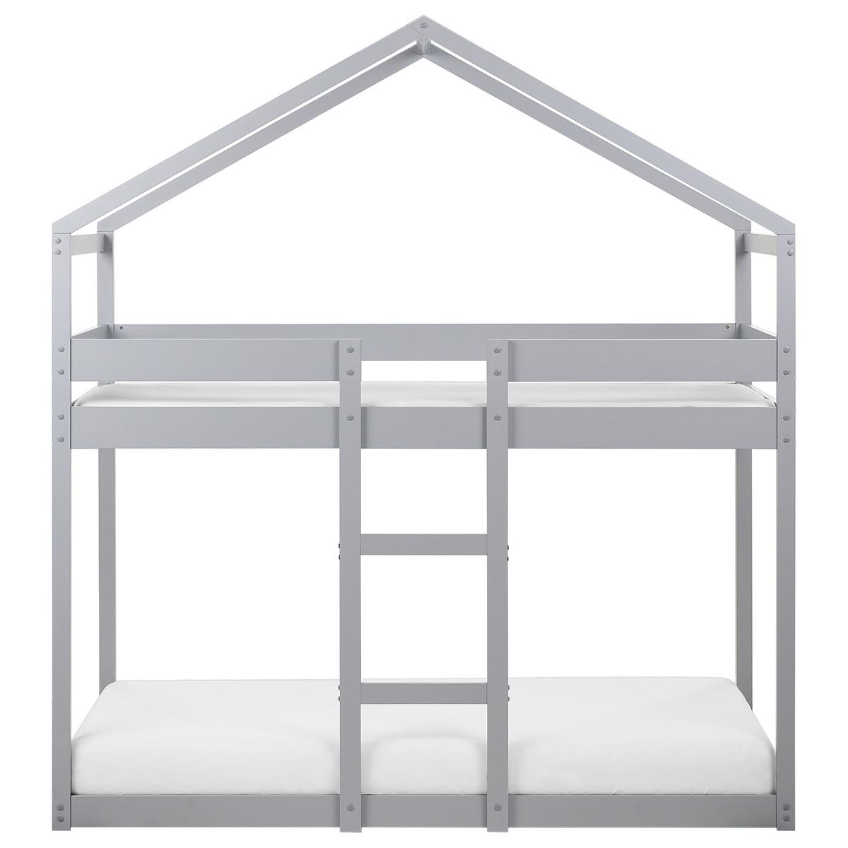 HOCHBETT 90x200 cm Grau Labatut - Grau, Holz (90/200cm) - Beliani