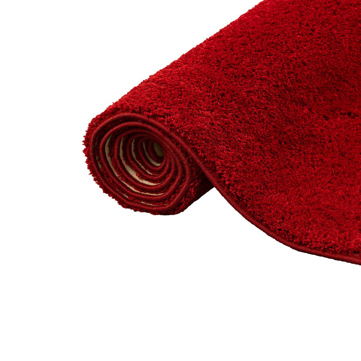HOCHFLOR SHAGGY LÄUFER TEPPICH PALACE - Weinrot, Textil (80/160cm) - Snapstyle