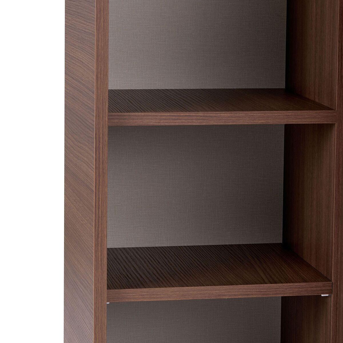 HOHE ANRICHTE 1 Tür 3 offenen Fächern mit abgerundeten Kanten 34/110/70 cm - Naturfarben, Holzwerkstoff (34/110/29cm) - Calicosy