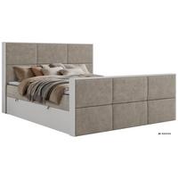 BOXBETT DELVIT DUO 200/200 - Greige Stukture - Topper Visco - H3 - Greige/Schwarz, Kunststoff/Textil (200/200cm) - MKS
