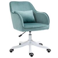 MASSAGE Bürostuhl Drehstuhl Arbeitstuhl mit Vibrationsfunktion Samt Grün - Grün, Textil (70/86/57cm) - Vinsetto