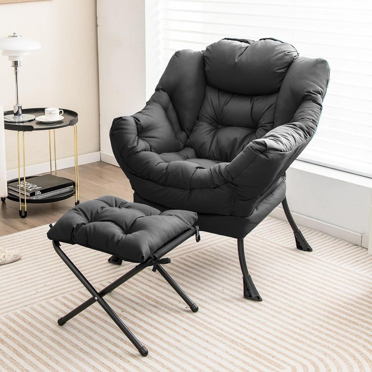 RELAXSESSEL 95cm Grau - Grau, Textil (81/95/75cm) - COSTWAY