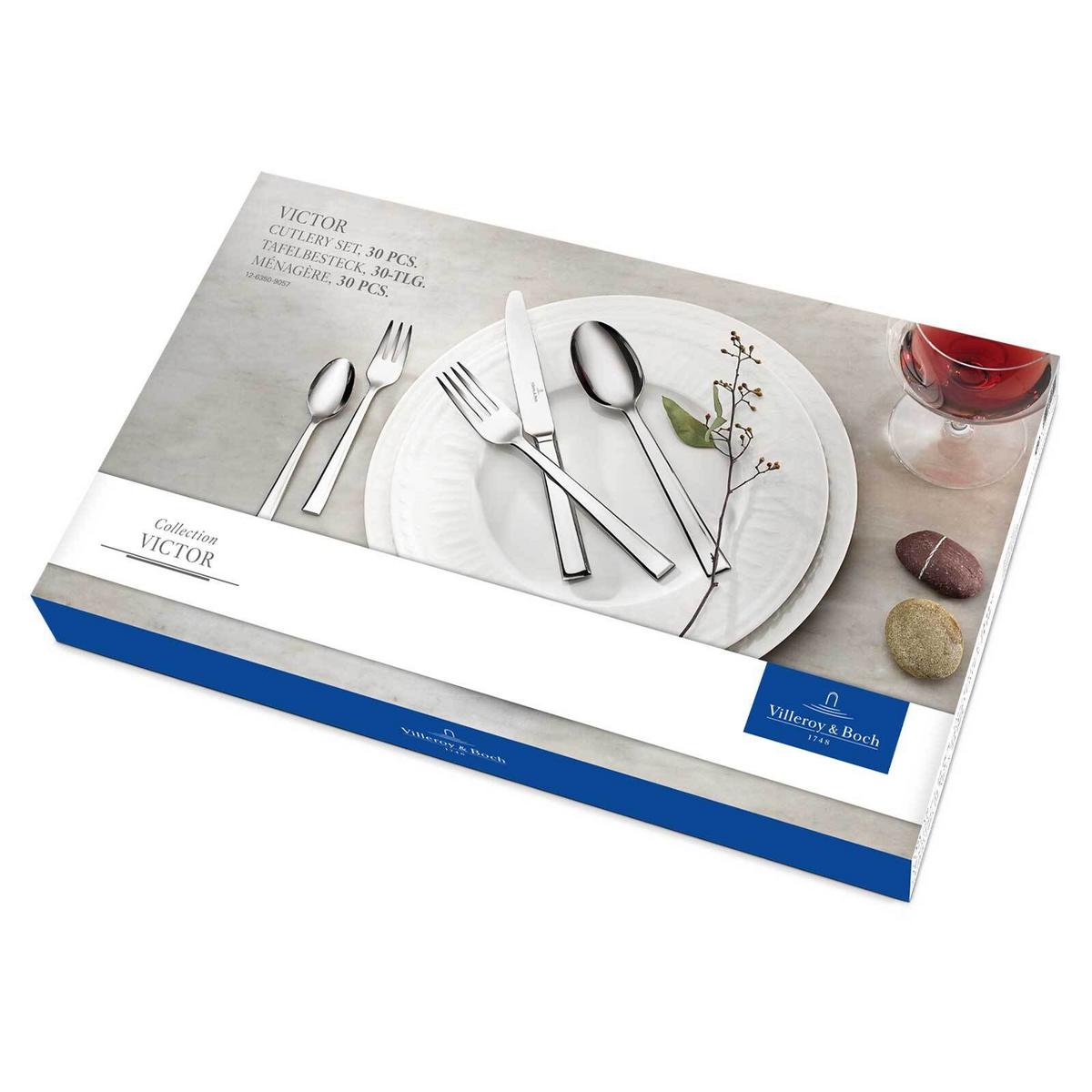 TAFELBESTECK Victor silber 180-tlg. - Silberfarben, Metall - Villeroy & Boch