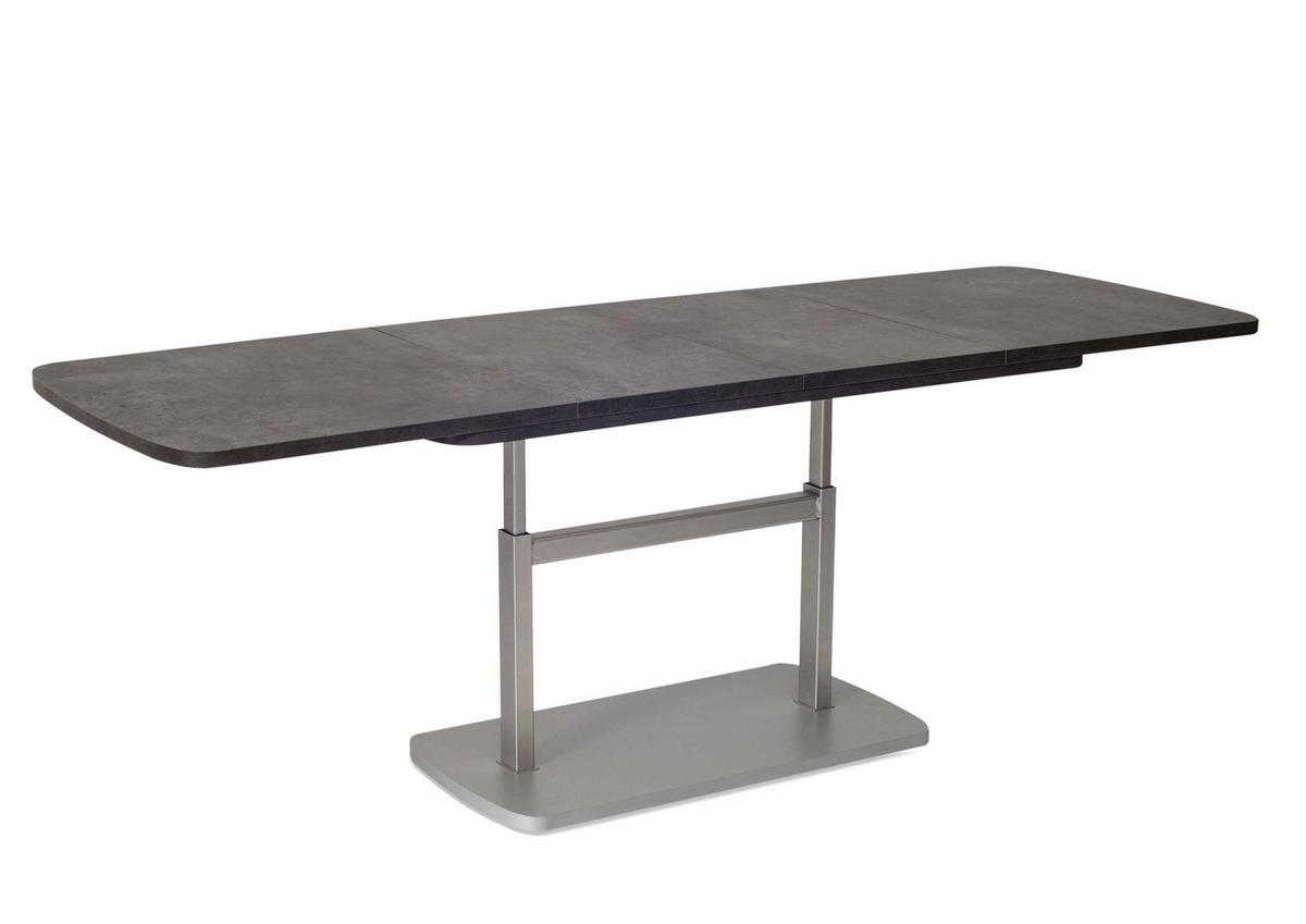 FUNKTIONSTISCH ausziehbar Catharine 110(145+180) x 63 x 53-72 Wohnzimmertisch Beton - Grau, Holz (110/63/53cm) - 58aufmkessel